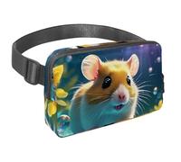 Abbraccia l'avventura con la nostra borsa a tracolla, perfetta per viaggi, corsa e attività all'aperto, adorabile criceto nuota sott'acqua, Multicolore#06, 1.5x9.0x5.9in/4x23x15cm