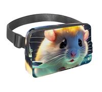 Abbraccia l'avventura con la nostra borsa a tracolla, perfetta per viaggi, corsa e attività all'aperto, adorabile criceto nuota sott'acqua, Multicolore#01, 1.5x9.0x5.9in/4x23x15cm