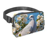 Abbraccia l'avventura con la nostra borsa a tracolla, perfetta per viaggi, corsa e attività all'aperto, colomba e fiore carini, Multicolore#01, 1.5x9.0x5.9in/4x23x15cm