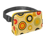 Abbraccia l'avventura con la nostra borsa a tracolla, perfetta per viaggi, corsa e attività all'aperto, motivo dischi verdi, Multicolore#05, 1.5x9.0x5.9in/4x23x15cm