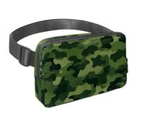 Abbraccia l'avventura con la nostra borsa a tracolla, perfetta per viaggi, corsa e attività all'aperto, motivo mimetico verde, Multicolore#03, 1.5x9.0x5.9in/4x23x15cm