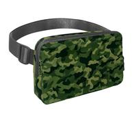 Abbraccia l'avventura con la nostra borsa a tracolla, perfetta per viaggi, corsa e attività all'aperto, motivo mimetico verde, Multicolore#05, 1.5x9.0x5.9in/4x23x15cm