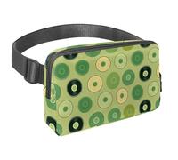 Abbraccia l'avventura con la nostra borsa a tracolla, perfetta per viaggi, corsa e attività all'aperto, motivo dischi verdi, Multicolore#06, 1.5x9.0x5.9in/4x23x15cm