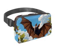 Abbraccia l'avventura con la nostra borsa a tracolla, perfetta per viaggi, corsa e attività all'aperto, pipistrello carino, Multicolore#06, 1.5x9.0x5.9in/4x23x15cm