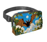 Abbraccia l'avventura con la nostra borsa a tracolla, perfetta per viaggi, corsa e attività all'aperto, pipistrello carino, Multicolore#03, 1.5x9.0x5.9in/4x23x15cm