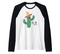 Abbracciami, per Favore, Divertente Cactus Maglia con Maniche Raglan