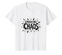 Abbracciare Il Caos: Dichiarazione audace e audace per i Ribelli Maglietta, Bambini, Bianco, 10 Anni