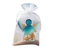 Abbraccio d'angelo in memoria, abbraccio tascabile per bassotto, conchiglie calmanti artigianali design oceano e sabbia D