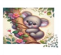 Abbraccio dell'albero del koala Puzzle 1000 Pezzi Carta riciclata per adulti Puzzle per adulti Gioco familiare divertente e stimolante Attività divertente per casa Ottima idea regalo 52x38cm/1000pcs