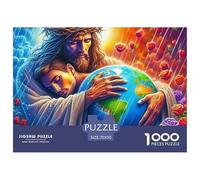 Abbraccio di Pace Terra Puzzle 1000 Pezzi Puzzle per Adulti Gioco di Puzzle 1000 Pezzi Carta Relax Decorazione Casa Regalo Feste Focus 70x50cm/1000pcs