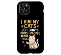 Abbraccio i miei gatti per non dare un pugno alla gola Custodia per iPhone 11 Pro