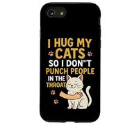Abbraccio i miei gatti per non dare un pugno alla gola Custodia per iPhone SE (2020) / 7/8