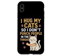Abbraccio i miei gatti per non dare un pugno alla gola Custodia per iPhone XS Max