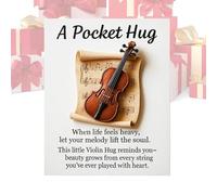 Abbraccio musicale, souvenir di incoraggiamento fatto a mano, souvenir musicale stimolante | per adolescenti adulti compleanno Natale chitarrista violinista pianista batterista concerti