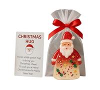 Abbraccio natalizio - PP 7,5 x 5,5 cm | Piccolo abbraccio natalizio tascabile | Christmaxs Pocket Abbracci con biglietti di incoraggiamento Babbo Natale ciondolo ricordo premuroso regalo per le