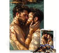 Abbraccio sottomarino︰ Coppia gay innamorata Puzzle da 1000 pezzi per adolescenti Richiamo cognitivo Relax casual Taglio netto (38x26cm)
