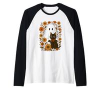 Abbraccio spettrale tra i fiori autunnali Maglia con Maniche Raglan