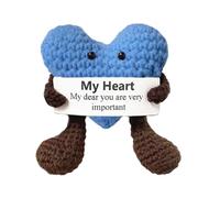 Abbraccio Tascabile All'uncinetto - Mini Bambola Del Cuore In Maglia | Plush Al Cuore Fatto A Mano | Roba Carina Regali Di Bambola Heart | Regalo Di Abbraccio Di Fascino Tascabile Per Amici, B