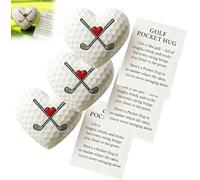 Abbraccio tascabile da golf, a forma di cuore, per donne e uomini, regalo positivo per palline da golf, supporto emotivo, regalo di buona fortuna per lui e la sua amica, sorella, fratello, Natale, San