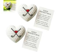 Abbraccio tascabile da golf, a forma di cuore, per donne e uomini, regalo positivo per palline da golf, supporto emotivo, regalo di buona fortuna per lui e la sua amica, sorella, fratello, Natale, San