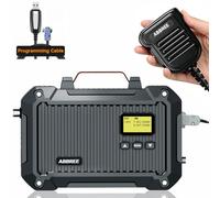 ABBREE GMRS Ripetitore a lungo raggio GMRS Base Station IP66 Ripetitore impermeabile ad alta potenza con microfono altoparlante e cavo di programmazione per salvataggio di emergenza, gestione remota