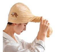Abbto 2 Pcs Asciugamano ad asciugatura rapida per capelli | Asciugamani spessi per asciugare i capelli Avvolgere i capelli con stampa animale | Turbante asciugamano doccia ad asciugatura rapida in