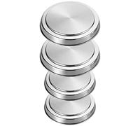 Abbto 2 Pcs Coperture per Bruciatori Elettrici Rotonde Coperture Rotonde per Bruciatori Stufa da Cucina in Acciaio Inox Coperture per Bruciatore Superiore Stufa Coperture