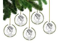 Abbto 2 Pcs Elisabetta Lutto Ornamenti per Re Magi | 1926-2022 Queen Elizabeth Luto Home Party Union Jack Ciondolo Decorazioni - Decorazioni per feste di Natale