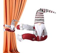 Abbto 2 Pcs Fibbia a Cravatta per Tenda Gnomo di Natale - Gnomi senza Viso Fermatende per Tende Bambole Nisse Scandinave | Articoli per Festa Ornamenti di Natale per Finestre Decorazioni