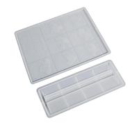 Abbto 2 Pcs Stampo per vassoio in resina siliconica - Stampi per pressofusione in silicone per resina epossidica,Stampo per vassoio in silicone con foglio di silicone extra grande per informare le