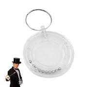Abbto 2 Pcs Trucco di Monete del Mago | Rimuovere il Portachiavi Puzzle Monete,Giocattolo di Moneta che scompare, Accessori magici che scompaiono Monete, Trucco magico di Monete
