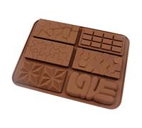 Abbto 2 stampi per cioccolatini per feste, stampi per barrette energetiche in silicone alimentare separabili con 6 forme - Stampo per fondente per la casa, regalo per parenti
