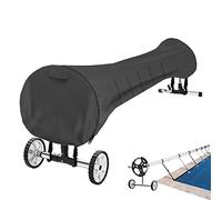 Abbto Copertura per coperta solare per piscina - Coperta solare invernale e copri mulinello | Copertura per mulinello per piscina interrata con cinghie regolabili e cordino di posizionamento