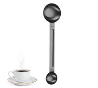 Abbto Cucchiaino da caffè macinato,Cucchiaino da caffè in acciaio inossidabile Cucchiaino - Strumenti da caffè multifunzionali per misurare e tamponare