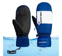 Abbto Guanti da Snowboard - Guanti da sci impermeabili e caldi per la neve, guanti da snowboard con motivo a dita nascoste per uomini e donne