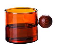Abbto Tazza da caffè Novità, Bicchieri di Vetro a Bocca Larga, Tazza di Latte Tazza Espresso 120 ml, Caffè con Latte, Cappuccino, Cioccolato Caldo, Tè e Succo