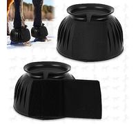 Abbylike 1 paio di stivali a campana per cavalli proteggono da zoccoli, impatti, traumi, stivali in gomma per cavalli, stivali neri per la cura del cavallo, stivali per affluenza senza sfregamento,