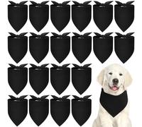 Abbylike 20 bandane vuote per cani a sublimazione in tinta unita per cani, bavaglini triangolari per il fai da te per cuccioli, gatti, animali domestici, accessori per costumi di compleanno
