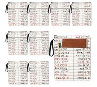 Abbylike 6 custodie per libri per gli amanti dei libri, impermeabili, per bibliotecario, data, con cerniera, per insegnanti, lettori, biblioteche, club, bomboniere