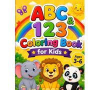 ABC & 123 Coloring Book for Kids: Fun Animals, Numbers, and Puzzle Activities for Ages 3-6