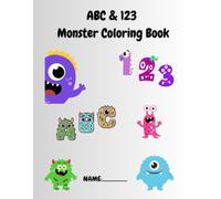 ABC & 123 Monster Coloring Book