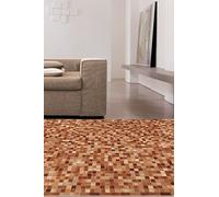 ABC 9010763 Tappeto, Pelle, Marrone, 200x140x0.8 cm