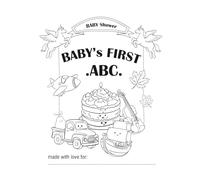 ABC Alphabet Coloring Book for Baby Shower: Hand-Drawn Alphabet Coloring Book for Baby's First Letter, Creative Baby Shower Guest Book and Nursery Keepsake