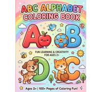 ABC Alphabet Coloring Book for Kids Ages 3-6: Learn Big and Small Letters with Fun Animals and Easy Coloring Pages: Learn Big and Small Letters A-Z ... Pages for Toddlers and Preschool Kids