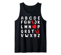 ABC Alphabet I Love Heart You for a Teacher Canotta