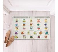 Abc Alphabet Tappeto Da Bagno Assorbente Zerbino Ingresso Morbido Zerbino Asciugapassi Per Cucina Corridoio Doccia 40X60 Cm