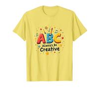 ABC Always Be Creative: Ispirazione per l'apprendimento giocoso Maglietta, Uomo, Limone, L