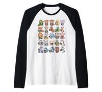 ABC Animals - Alfabeto Educativo Ritorno a Scuola Maglia con Maniche Raglan