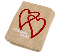 Abc Casa Asciugamano beige con cuori, regalo romantico per compleanno, anniversario, anniversario di matrimonio, San Valentino, festa della mamma, festa del papà, per uomini o donne