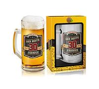 Abc Casa Boccale da birra 0,5 l con scritta per il 30° compleanno tutti gli amanti della birra, in lingua tedesca "Der Beste 30 anni" - regalo originale anni confezione